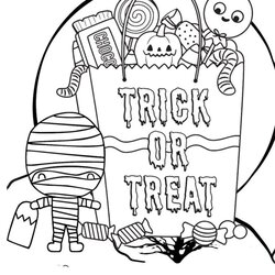 The Highest Standard Trick Or Treat Halloween Coloring Page Pages