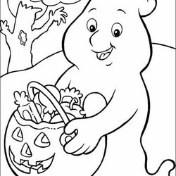 Peerless Trick Or Treat Coloring Pages Free Wonder Day
