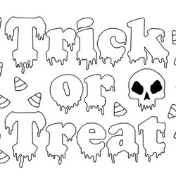 Fine Trick Or Treat Coloring Pages At Free Printable Halloween Color Kids