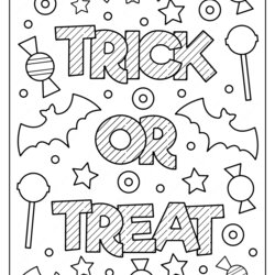 Printable Trick Or Treat Coloring Pages