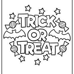 Cool Trick Or Treat Coloring Pages For Kids
