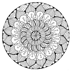 Superior Coloring Pages At Free Printable Mandala Difficult Flower Mandalas Color Complicated Summer Sheets