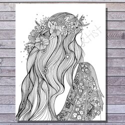 The Highest Quality Printable Coloring Page Hand Drawn Instant Download How