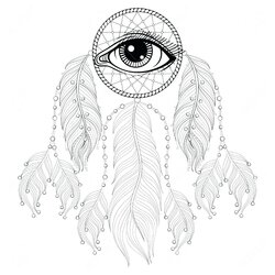 Sublime Bohemian Coloring Pages At Free Printable Talisman Adult Simple Catcher Dream