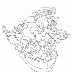 Super Walt Disney World Coloring Pages Home Disneyland Cruise Sheets Rides Monorail Mickey Printable Book