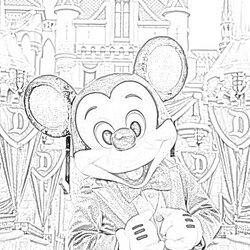 Coloring Pages Disney World Free And Walt Epcot Special Park
