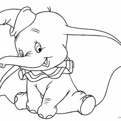 Marvelous Disney Coloring Pages Dumbo Printable Kids Sheets Print Colouring Color Cartoon Character Princess