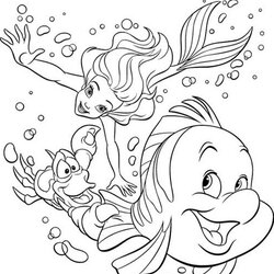 Fine Free Disney Coloring Pages For Kids Baps Printable Ariel Princess Colouring Mermaid Little Easy Adults