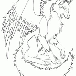 Exceptional Realistic Wolf Coloring Pages To Print Home Wolves Wings Winged Cool Bird Printable Sheets Color