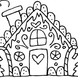 High Quality Christmas Gingerbread Coloring Pages Download And Print For Free House Man Drawing Printable