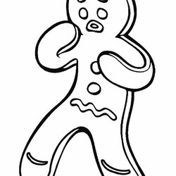Swell Free Printable Gingerbread Man Coloring Pages For Kids Drawing Girl Outline Template Line