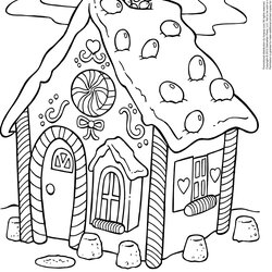 The Highest Standard Gingerbread Man House Coloring Pages At Free Printable Color Kids Print Superb