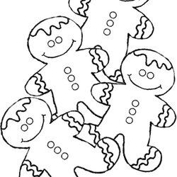 Cool Free Printable Gingerbread Man Coloring Pages For Kids Christmas Color Men Boy Cookie Ginger Family Girl