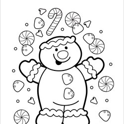 Gingerbread Coloring Page Free Printable Pages Color Christmas Kids Print