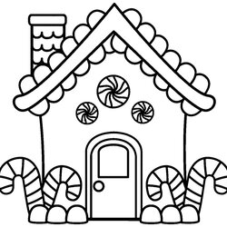 Gingerbread House Coloring Pages Free Download On