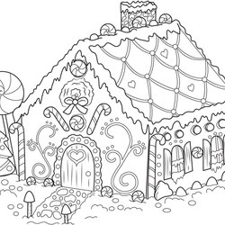 Superior Free Printable Gingerbread House Coloring Pages For Kids