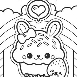 Supreme Free Printable Coloring Pages Cute Bunny Cake Fit