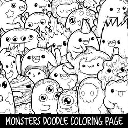 Super The Best Ideas For Coloring Pages Adults Doodle Cute Printable Monsters Monster Kids Doodles Colouring