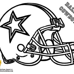 Admirable Dallas Cowboys Coloring Pages To Print Printable Football Star Book