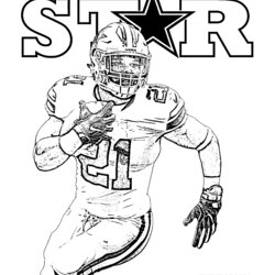 Wonderful Dallas Cowboys Star Printable Coloring Page