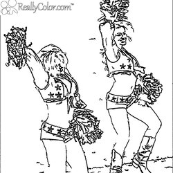 Worthy Dallas Cowboys Coloring Pages To Print At Free Download Cheerleader Cheer Cheerleaders Cowboy