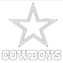Cowboys Pages Coloring Remarkable Dallas Colouring Page