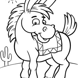 Admirable Free Printable Donkey Coloring Pages For Kids Page