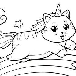 Exceptional Coloring Page For Kids And Cat Lovers Magazine Thumbnail