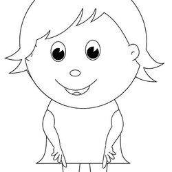 Person Outline Coloring Page Home Body Pages Human Knees Pointing Parts Flashcard Preschoolers Kid Toddlers