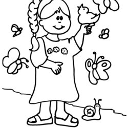Preeminent Free Person Coloring Page Download Pages People Daycare Printable Sheets Colouring Girl Country