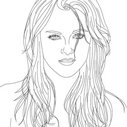 Spiffing Realistic People Coloring Pages At Free Printable Twilight Celebrity Famous Color Print Adults