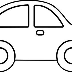 Car Coloring Pages Archives Preschool Simple Printable Kids Cars Easy Big Drawing Sheets Kindergarten Boys
