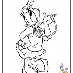 Fine Printable Daisy Duck Coloring Page Free