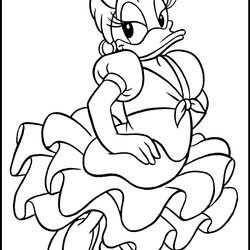 Excellent Daisy Duck Coloring Pages Team Colors Princess Peach Disney Color Baby Printable Donald Personage