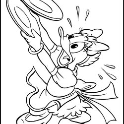 Champion Daisy Duck Coloring Pages Team Colors Funny For Kids