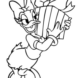 The Highest Quality Daisy Duck Coloring Page Pages Christmas Birthday Disney Minnie Kids Mouse Mickey Browser