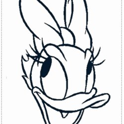 Superior Kids Page Daisy Duck Coloring Pages Outline Drawing Donald Head Printable Colouring Disney Mouse