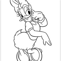 Supreme Daisy Duck Coloring Pages Disney Mouse Mickey Sheets Printable Donald Minnie Colouring Drawing Posing