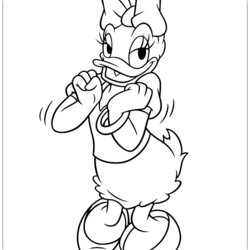 Eminent Daisy Duck Coloring Pages Disney Cute Princess