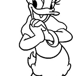 Super Disney Daisy Duck Coloring Page Pages Cartoon Baby Color Daffy Print Printable Kids Sheets Sketch