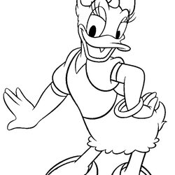 Daisy Duck Coloring Pages Mickey Mouse Disney Clubhouse Duckling