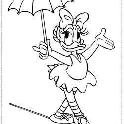Marvelous Daisy Duck Coloring Pages Print Color Ranger Lone Disney Dolly Printable Kids Popular Donald Close