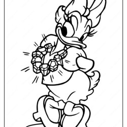 Brilliant Printable Daisy Duck Coloring Page Tweet Email