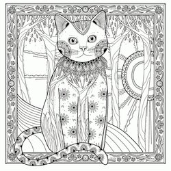 Sterling Cat Coloring Pages For Adults Best Kids Adult Printable Print Animal Colouring Sheets