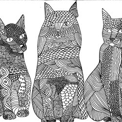 The Highest Quality Cat Colouring Page Digital Download Art And Adult