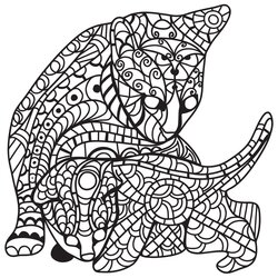 Superior Cat Coloring Pages For Adults Printable Book