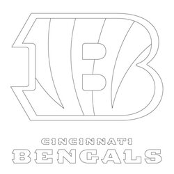 Great Cincinnati Bengals Coloring Pages Home Logo Printable Patriots Color Drawing Line England Library