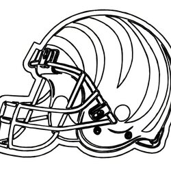 Capital Cincinnati Bengals Coloring Pages Home Helmet Football Logo Helmets Printable Color Popular Drawing
