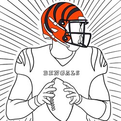 The Highest Standard Cincinnati Bengals Football Coloring Page Busy Shark Free Printable