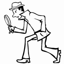 Great Spy Coloring Pages Detective Occupations Printable Clip Color Kids Search Theme Thief Lord